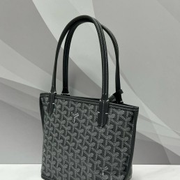Женская кожаная сумка Goyard темно-серая 20х20х11 2025