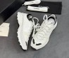 Женские комбинированные кроссовки Chanel белые глянцевые 2025