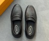 Мужские кожаные лоферы Tod's черные с пряжкой 2025