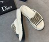 Мужские комбинированные шлепанцы Christian Dior белые 2025