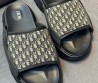 Мужские комбинированные шлепанцы Christian Dior черные 2025