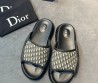 Мужские комбинированные шлепанцы Christian Dior черные 2025