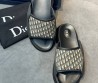 Мужские комбинированные шлепанцы Christian Dior черные 2025