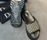 Мужские комбинированные шлепанцы Christian Dior черные 2025