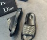 Мужские комбинированные шлепанцы Christian Dior черные 2025