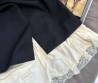 Женская юбка миди Balenciaga черная с кружевной подкладкой 2025