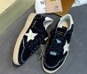 Женские замшевые кроссовки Golden Goose Ball Star черные со стразами 2025