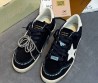Женские замшевые кроссовки Golden Goose Ball Star черные со стразами 2025