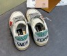 Женские кожаные кроссовки Golden Goose Ball Star белые с красной звездой 2025