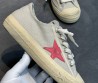 Женские текстильные кроссовки Golden Goose Ball Star серые с красной звездой 2025