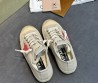 Женские текстильные кроссовки Golden Goose Ball Star серые с красной звездой 2025
