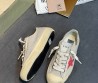 Женские текстильные кроссовки Golden Goose Ball Star серые с красной звездой 2025