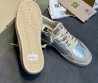 Женские кожаные кроссовки Golden Goose Ball Star серебристые с замшевыми вставками 2025