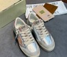 Женские кожаные кроссовки Golden Goose Ball Star серебристые с замшевыми вставками 2025
