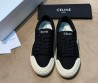 Женские текстильные кеды Celine черные с резиновым носом 2025