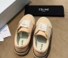 Женские текстильные кеды Celine персиковые с резиновым носом 2025