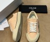 Женские текстильные кеды Celine персиковые с резиновым носом 2025