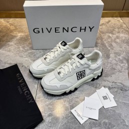 Мужские комбинированные кроссовки Givenchy белые с серым 2025