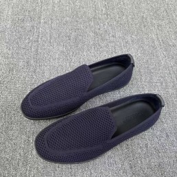 Мужские текстильные лоферы Giorgio Armani темно-синие 2025