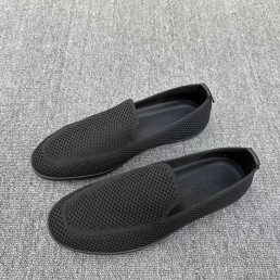 Мужские текстильные лоферы Giorgio Armani черные 2025