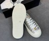 Женские кожаные кеды Chanel серебристые 2025