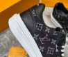 Мужские комбинированные кроссовки Louis Vuitton черные с монограммами 2025