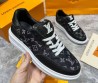 Мужские комбинированные кроссовки Louis Vuitton черные с монограммами 2025