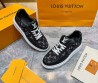 Мужские комбинированные кроссовки Louis Vuitton черные с монограммами 2025
