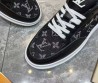Мужские комбинированные кроссовки Louis Vuitton черные с монограммами 2025