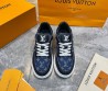 Мужские комбинированные кроссовки Louis Vuitton синие с монограммами 2025