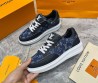 Мужские комбинированные кроссовки Louis Vuitton синие с монограммами 2025