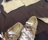 Женский костюм с юбкой Miu Miu коричневый с бежевым 2025