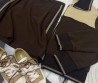Женский костюм с юбкой Miu Miu коричневый с бежевым 2025