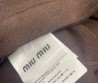 Женский костюм с юбкой Miu Miu коричневый с бежевым 2025