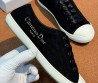 Женские замшевые кеды Christian Dior Lucky черные с атласными шнурками 2025