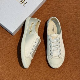Женские атласные кеды Christian Dior Lucky белые 2025