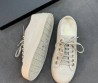 Женские кожаные кеды Chanel серые 2025