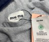 Женская двухсторонняя куртка Miu Miu серая с синим 2025