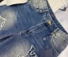 Женские джинсы Louis Vuitton синие с монограммами 2025