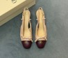 Женские кожаные туфли Valentino бежевые с открытой пяткой 2025