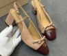 Женские кожаные туфли Valentino бежевые с открытой пяткой 2025