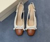 Женские кожаные туфли Valentino белые с открытой пяткой 2025