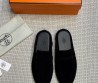 Мужские замшевые мюли Hermes Likely черные 2025