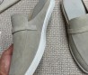 Мужские замшевые мюли Hermes Likely серые 2025