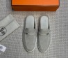 Мужские замшевые мюли Hermes Likely серые 2025