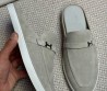 Мужские замшевые мюли Hermes Likely серые 2025
