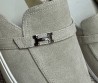 Мужские замшевые мюли Hermes Likely серые 2025