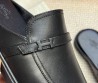 Мужские кожаные мюли Hermes Likely черные 2025