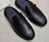 Мужские кожаные мюли Hermes Likely черные 2025