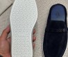 Мужские замшевые мюли Hermes Likely синие 2025